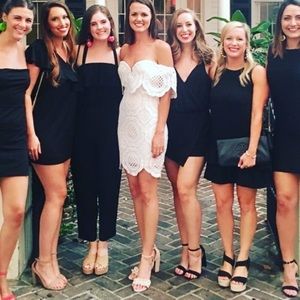 LuLu’s White-lace party dress! Off the shoulder